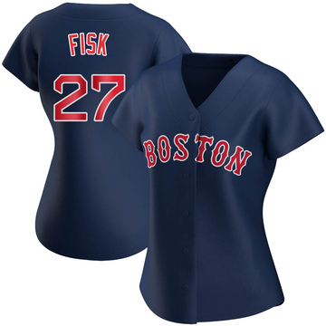 Boston Red Sox Jersey 27# Carlton Fisk Jersey Embroidery Authentic