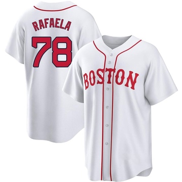 Ceddanne Rafaela Men's Nike White Boston Red Sox Home Replica Custom Jersey Size: Medium