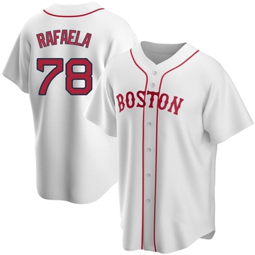 Ceddanne Rafaela Men's Nike White Boston Red Sox Home Replica Custom Jersey Size: Medium