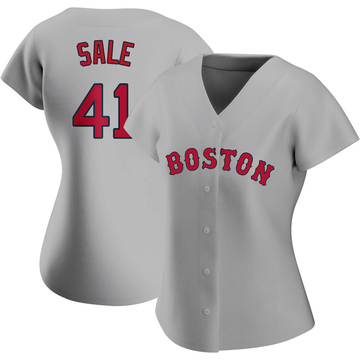 Youth Majestic Boston Red Sox #41 Chris Sale Replica Grey Road Cool Base  MLB Jersey