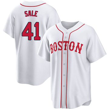 Youth Majestic Boston Red Sox #41 Chris Sale Replica Grey Road Cool Base  MLB Jersey