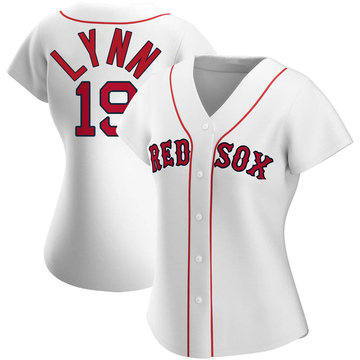 Youth Majestic Boston Red Sox #19 Fred Lynn Authentic White Home Cool Base MLB  Jersey