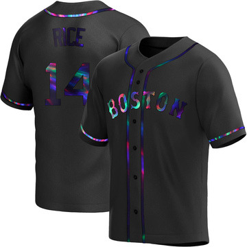 Men's Majestic Boston Red Sox #14 Jim Rice Authentic Navy Blue Team Logo  Fashion Cool Base MLB Jersey