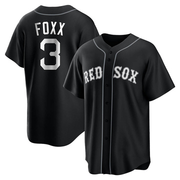 Youth Majestic Boston Red Sox #3 Jimmie Foxx Replica Navy Blue Alternate  Road Cool Base MLB Jersey