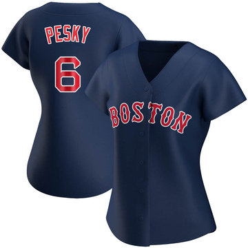 Women's Majestic Boston Red Sox #6 Johnny Pesky Authentic Pink Fashion MLB  Jersey