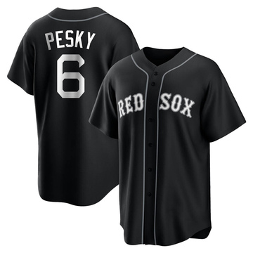 Youth Majestic Boston Red Sox #6 Johnny Pesky Authentic Grey Road Cool Base  MLB Jersey