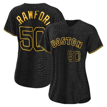 Replica Kutter Crawford Women's Boston Red Sox Black Snake Skin City Jersey