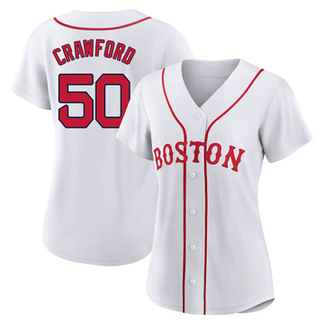 Replica Kutter Crawford Women's Boston Red Sox White 2021 Patriots' Day Jersey