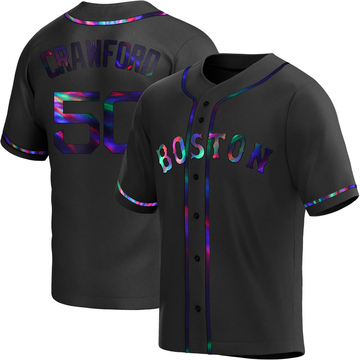 Replica Kutter Crawford Youth Boston Red Sox Black Holographic Alternate Jersey