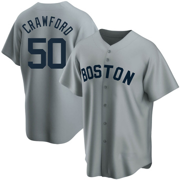 Replica Kutter Crawford Youth Boston Red Sox Gray Road Cooperstown Collection Jersey