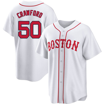 Replica Kutter Crawford Youth Boston Red Sox White 2021 Patriots' Day Jersey