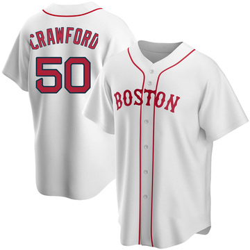 Replica Kutter Crawford Youth Boston Red Sox White Alternate Jersey