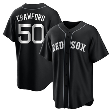 Replica Kutter Crawford Youth Boston Red Sox White Black/ Jersey