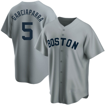 Youth Majestic Boston Red Sox #5 Nomar Garciaparra Authentic Grey Road Cool  Base MLB Jersey