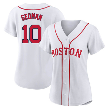 RICH GEDMAN Boston Red Sox 1987 Majestic Cooperstown Throwback Away Jersey  - Custom Throwback Jerseys