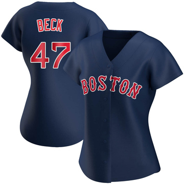 Rod Beck Boston Red Sox Women's Navy Backer Slim Fit T-Shirt 