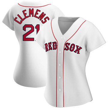 Youth Majestic Boston Red Sox #21 Roger Clemens Replica White Home Cool  Base MLB Jersey