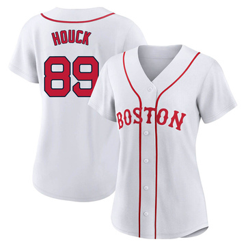 Tanner Houck Boston Red Sox Women's Navy Backer Slim Fit T-Shirt 