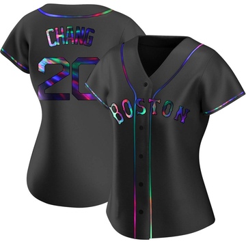 Replica Yu Chang Women's Boston Red Sox Black Holographic Alternate Jersey