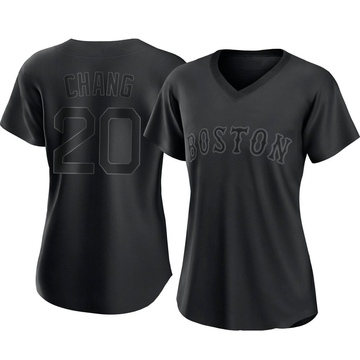 Replica Yu Chang Women's Boston Red Sox Black Pitch Fashion Jersey