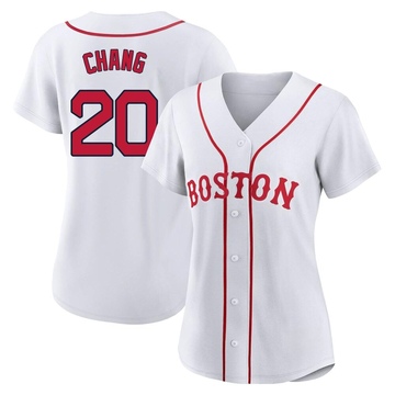 Replica Yu Chang Women's Boston Red Sox White 2021 Patriots' Day Jersey