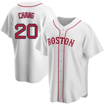 Replica Yu Chang Youth Boston Red Sox White Alternate Jersey